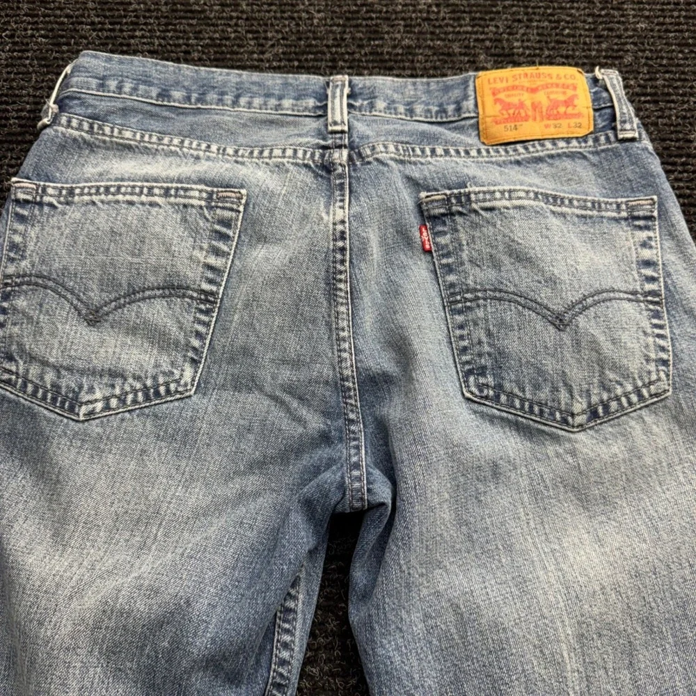 Levis 514 Straight Leg Jeans Light Wash Blue Denim Mens 32x32